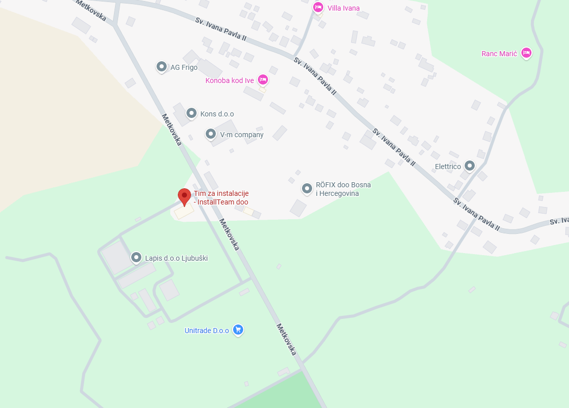Lokacija Instal Team - Ljubuški